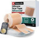 Medical Grade Silicone Scar Tape Advanced Adhesive Formulation (1.6 " x 118") Scar Eemaldamine Away Strips kirurgilised armid, silikoon lindi & Keloid Scar ravi, korduvkasutatavad silikoon Scar Sheets
