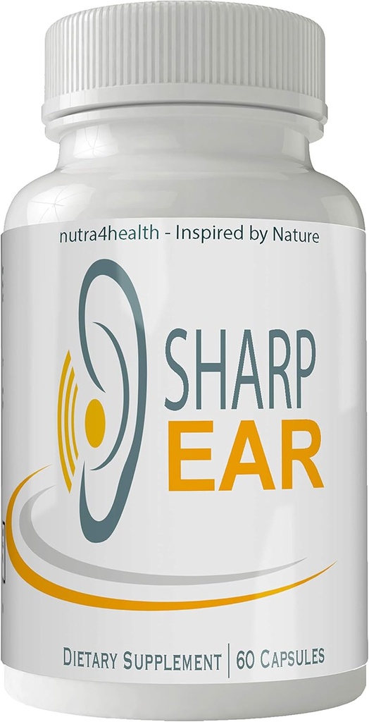Sharp Ear Complete Tinnitus Relief Supplement, 60 kapslit, omanduslik segu, et vähendada kõrva helisemist ja toetada optimaalset kuulmisfunktsiooni ja selgust