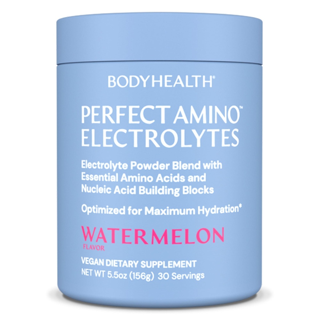 BodyHealth PerfectAmino Elektrolüüdid Pulber No Suhkrut, Keto Suhkru Vaba Paastumine Elektrolüütide Joogi Segu, Hüdreerimispulber Trace Mineraalidega - Arbuus - 30 Servingut