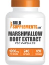 BulkSupplements.com Vahukommi juure ekstrakti kapslid - Taimne täiendus, Marhmallow Juur 1200mg - Gluteenivaba, 2 kapslit serveerimise kohta, 240 loend (pakk 1)