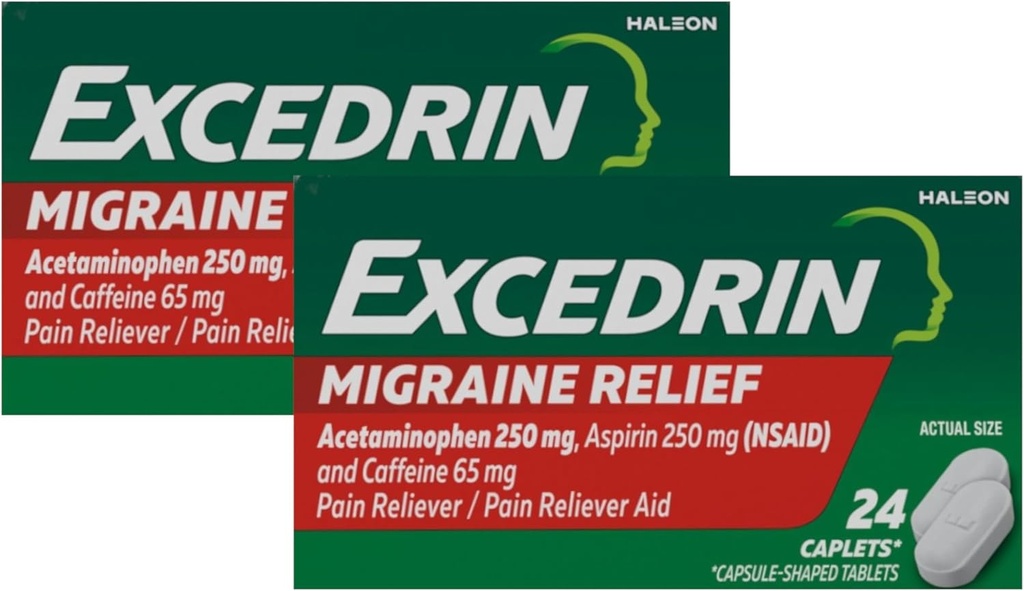 Excedrin Migreeni valu leevendav kapslid 24 ea (pakk 2)