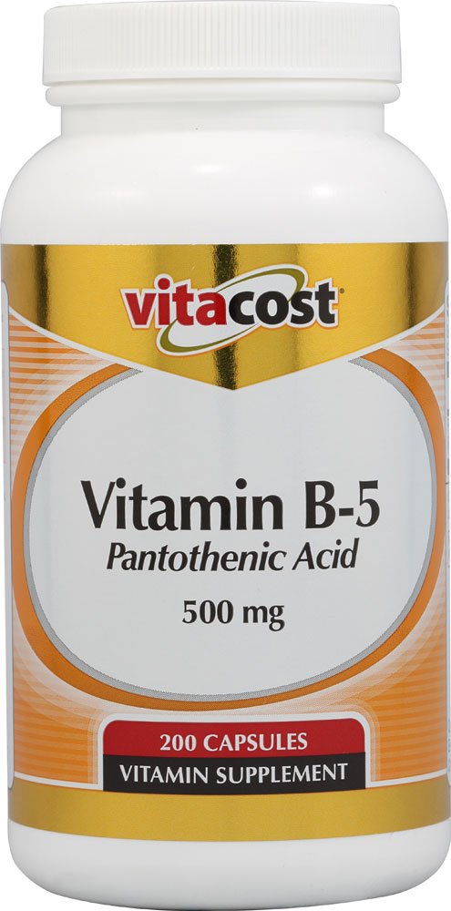 Vitacost Vitamiin B5 Pantoteenhape - 500 mg - 200 kapslit