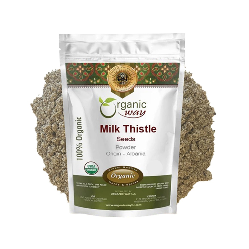 Orgaaniline tee Piimaohaka seemned Pulber (Silybum Marianum) - Taimne tee | Euroopa metsik-Harvest | Orgaaniline & Kosher sertifitseeritud | Non GMO & Gluteenivaba | USDA sertifitseeritud | Päritolu - Albaania 2 Oz (pakk 1)
