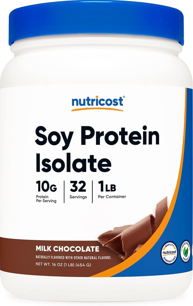 Nutrikosti sojavalgu pulber, 1 LB šokolaad, 10 grammi valku serveerimise kohta, taimetoitlane, GMO-vaba ja gluteenivaba