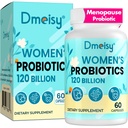 Menopausi täiendused naistele, 120 miljardit CFU probiootikumid, 13-in-1 maitsetaimed Probiootikumid Kompleks, menopausi leevendamine, hormoonide tasakaal, kuumad vilgud, öine higi, meeleolu kiiged, soolestik ja immuunsus - 60 kapslit