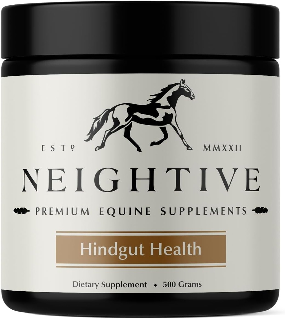 Hindgut Health Supplement poolt Neightive - Vähendada haavandid - Leevendada käärsoole, kõhulahtisus ja tulemuslikkuse küsimusi hobustel - Parandada käitumist, isu ja mantel - Suurendada kaalutõusu - Hobuste soolestiku tervis