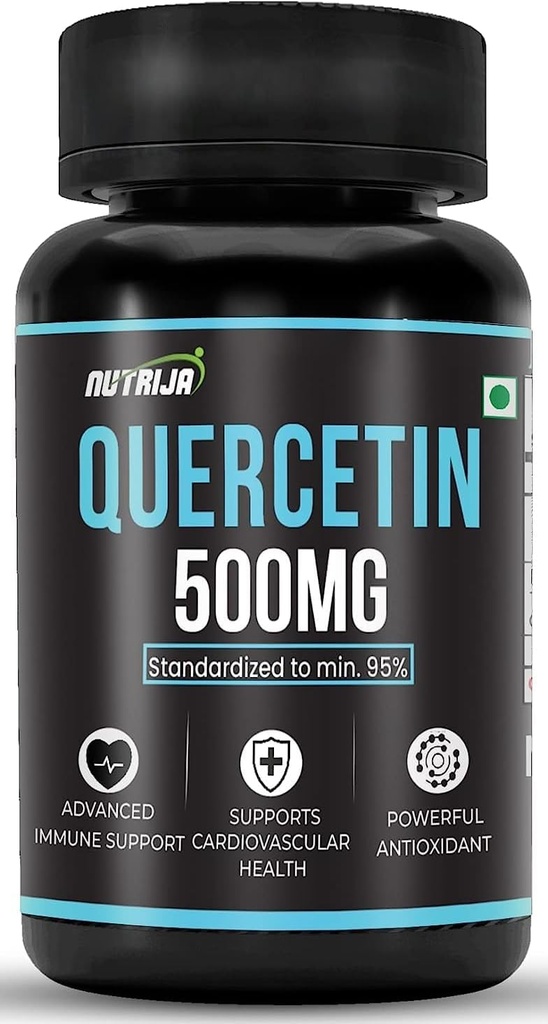 Quercetin 500 mg kapslid - standardiseeritud 95% -le | Kõrgelt puhastatud ja biosaadav lisand | Looduslikud bioflavonoidid ja võimsad antioksüdandid (30 kapslit)