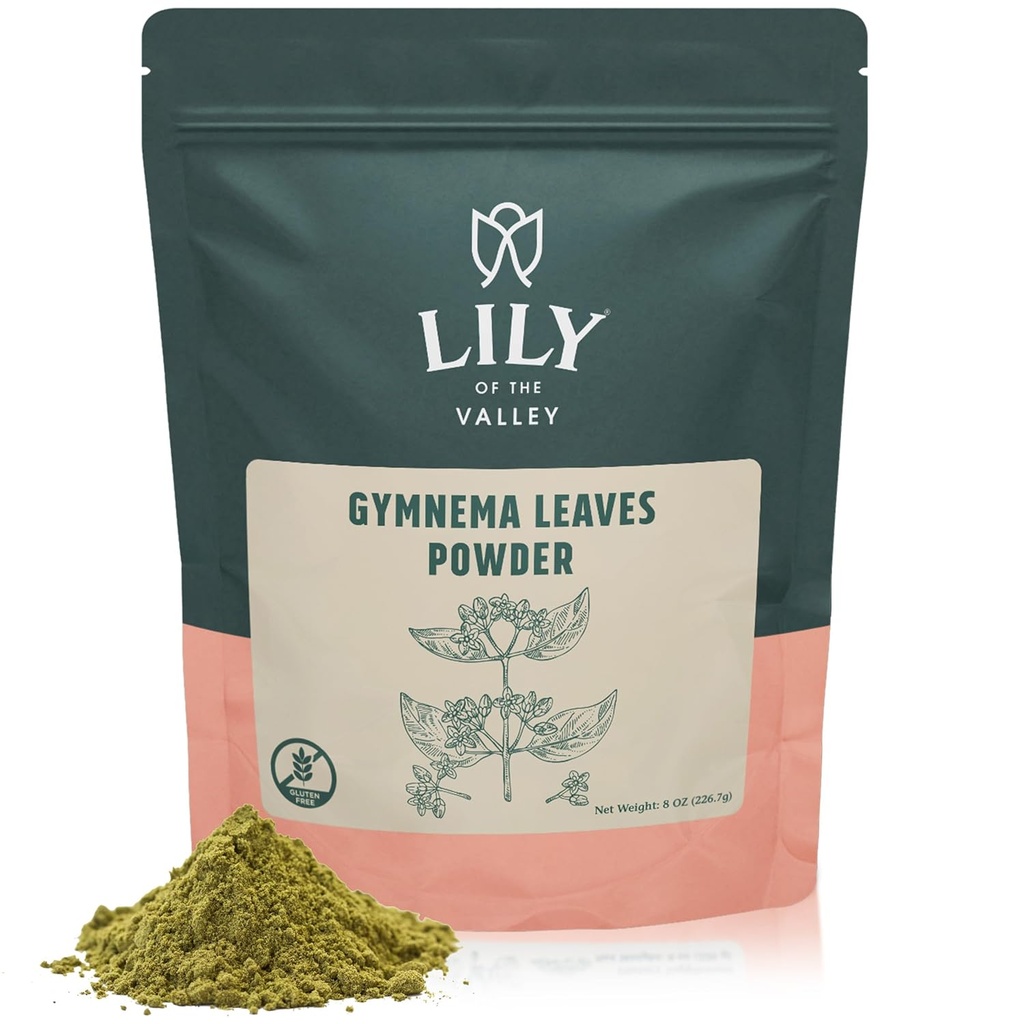 VALLEY Gymnema Lily Sylvestre Leaf Powder - Herbal Gurmar Powder - Vegan & Gluteenivaba - pakendatud taassuletavasse kotti (8oz, 226g)