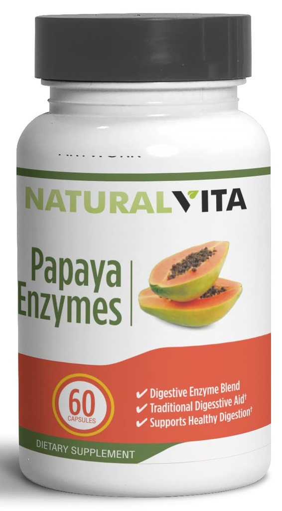 Üldised looduslikud Vita Papaya ensüümid, seedetrakti abi ensüümiseguga, toidulisand, toida oma soolestikku meie Papaya ensüümi seguga seedetrakti harmoonia ja heaolu jaoks.
