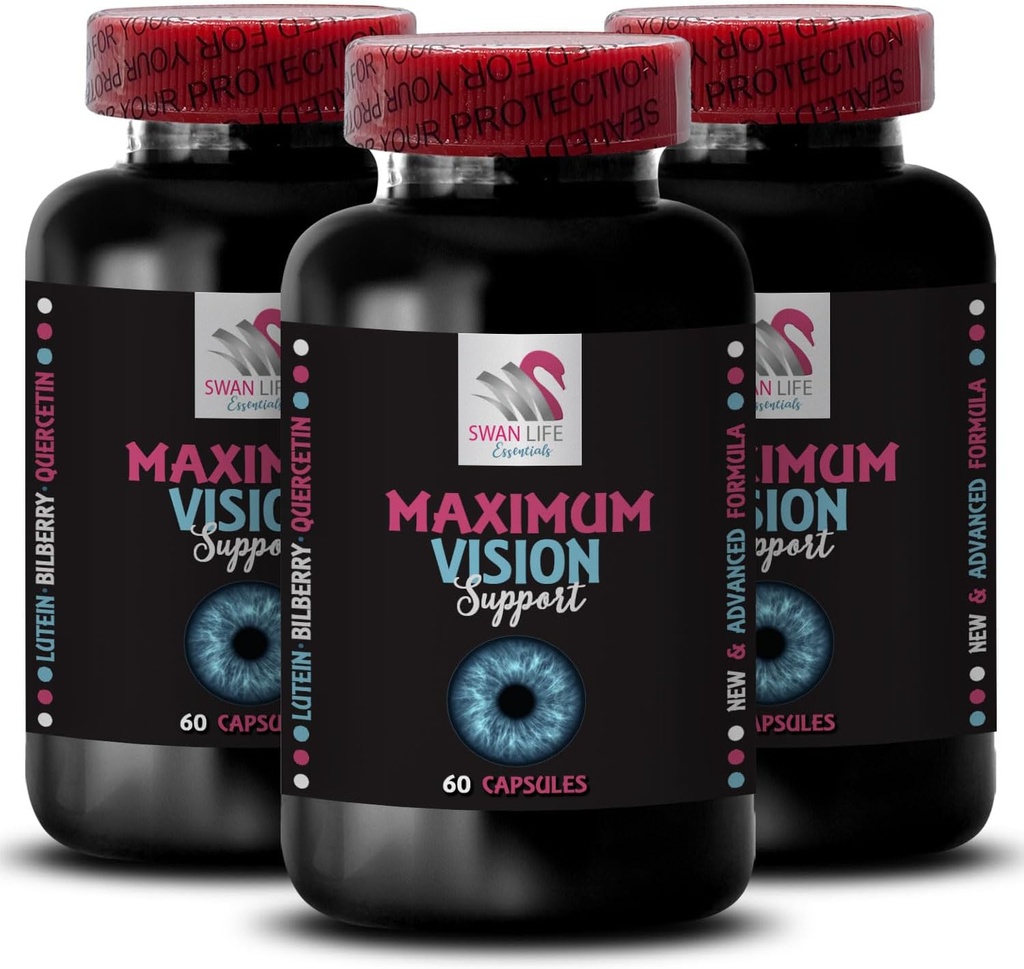 Päevavisioon - Eye Vision Supplement - Läätsede tugi, fookustatud vaade, kristallselgus, pildi selgus, selgemad stseenid, puhas taju, silmatugi, fookuse eelis, visiooni tugevus 3 pudelit 180Caps