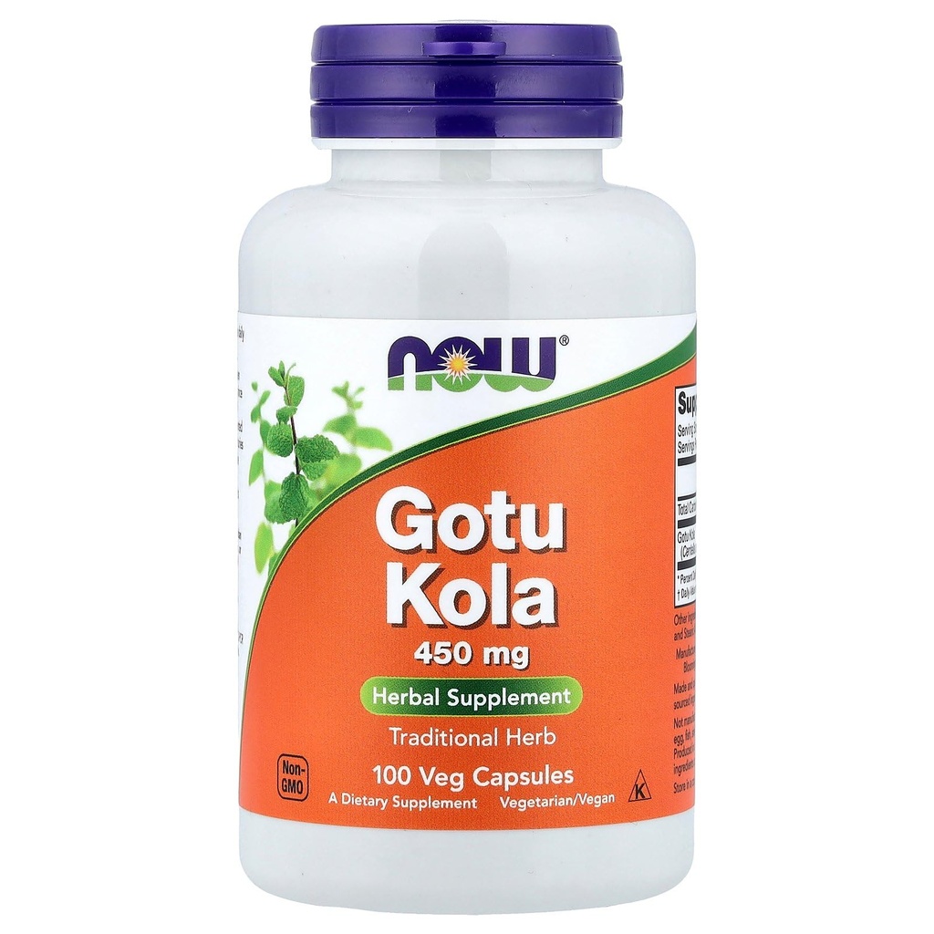 Gotu Kola, 450 mg, 100 kapslit nüüd toidud (pakk 2)