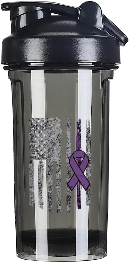 Epilepsia Awareness Ameerika lipp 18 Ounce Shaker Pudel Joogi Segaja Lekkimiskindel Pre Treening Proteiin Raputab Toidu asendamine Pudelid 500ML/18 Oz Must