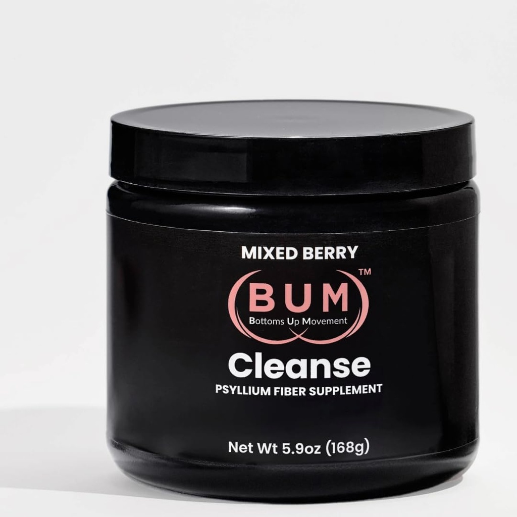 (Bum) Psyllium Husk Fiber Pulber, Segatud Berry Maitsestatud Jook Steviaga, Colon Cleanse Bloating Relief & Seedetrakti Tervis, Igapäevane lahustuv kiudaine Lisand, Suhkru & Gluteenivaba, Vegan, 30 Servings