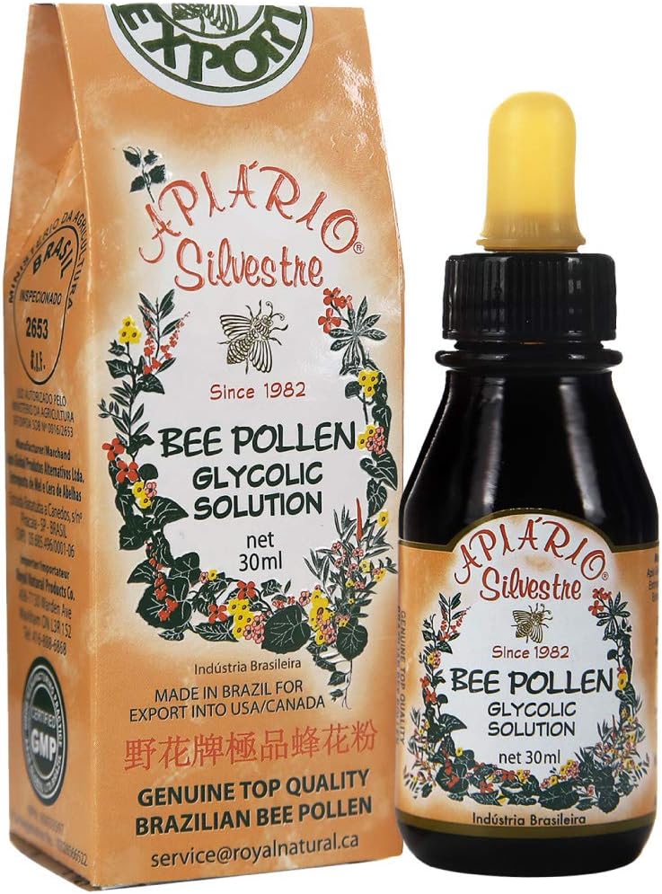 Ametlik turustaja - 1 pudel Apiario Silvestre Brasiilia Bee Pollen Vedel Glükoolne ekstrakt - Mittealkohoolne, vahavaba