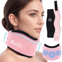 Atsuwell Soft Neck Brace Cervical Collar, Reguleeritav kaelatoe traks eemaldatava geelpakendiga, korduvkasutatav jäämähis õigeks asendiks, magamine, roosa