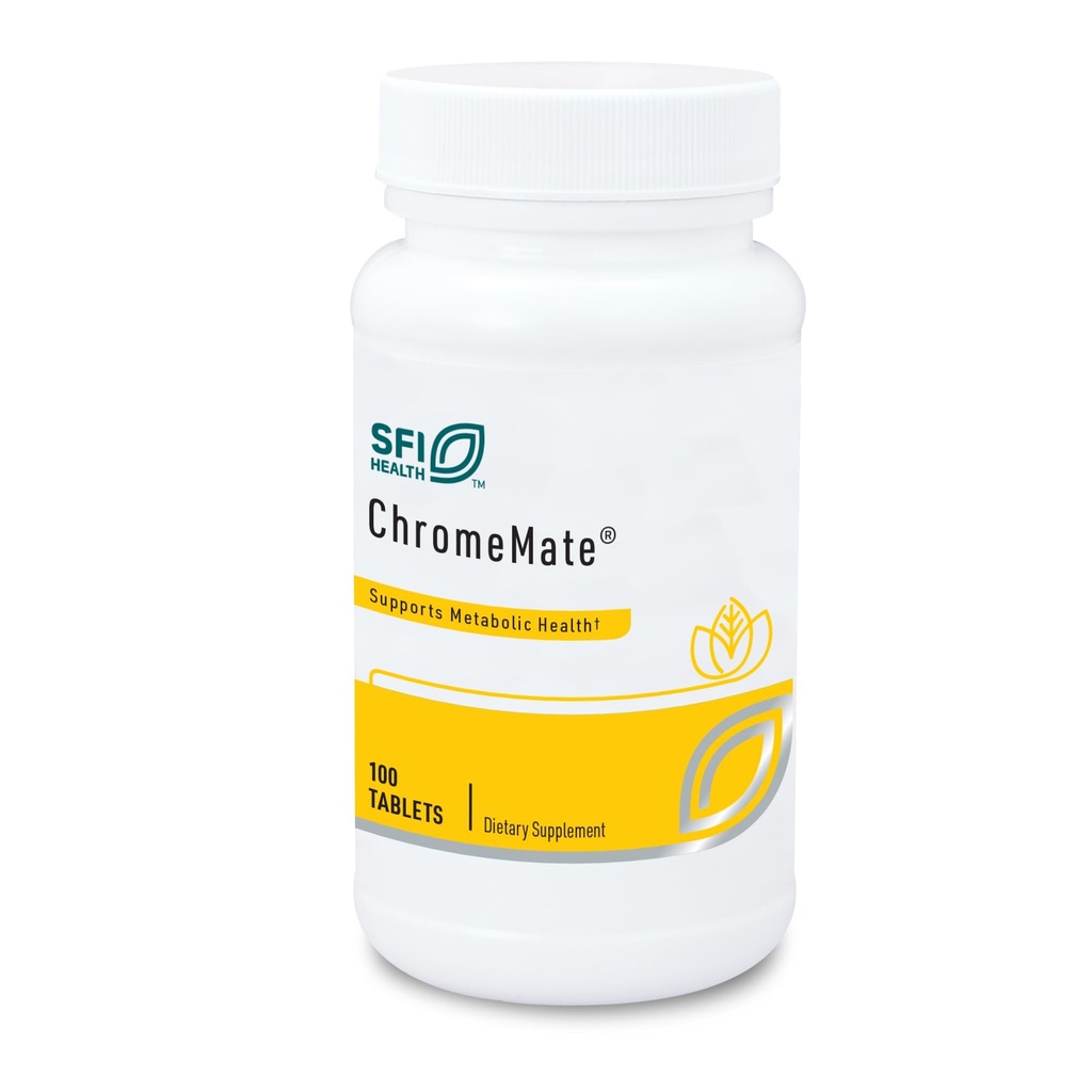 Klaire Labs SFI Health Chromemate - Chromemate Chromium Polynicotinate 200mcg Supplement - Biosaadav vorm kroomi koos niatsiini - allergia (100 tabletti)