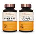Live Conscious CurcuWell - Curcumin and Boswellia Blend | Maksimaalne tugevus ühine, keha ja kognitiivne tugi - 60 päeva pakkumine (2-Pack)