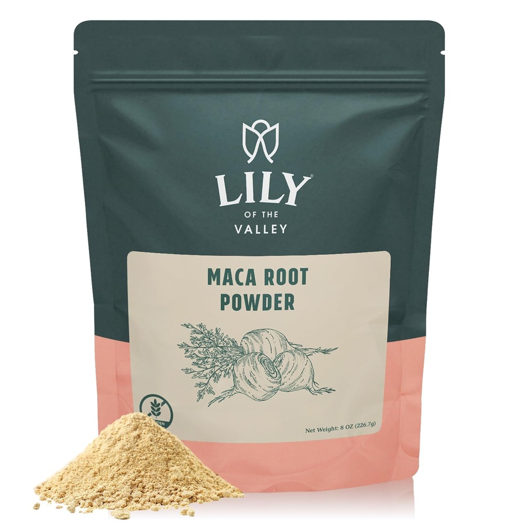 Lily of the Valley Maca Root Powder - Great Superfood hommikusöögiks, smuutideks ja küpsetamiseks - Premium Grade - želatiniseeritud lihtsaks seedimiseks - Vegan & Gluteenivaba - pakendatud taassuletavasse kotti (8oz, 226g)