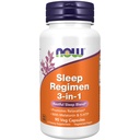 NOW Foods Supplements, Sleep Regimen 3-In-1, melatoniini, 5-HTP ja L-Theanine, Restful Sleep Blend *, 90 Veg kapslid