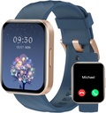 RUIMEN Smart Watches for Women Men (Vastav / Tee kõned) ühildub iPhone / Android telefonid, 1.85" HD ekraani Fitness Tracker Heart Rate Monitor 100 + Sport Tracker Watch veekindel (sinine)