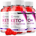 (3 Pack) Premier Keto ACV Gummies - Advanced Formula Premiere Keto Plus ACV Gummies Apple Siider Äädikas Premier ACV Dietary Supplement Reviews Mehed Naised (180 Gummies)