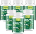 1000 MG õrn detox puhastamine, looduslik toksiini maks, soolestik ja kolonn, antioksüdant ja seedetrakti tugi, tseoliit, kiire toimega detoksifitseerimiskompleks naistele ja meestele - 480 kapslit