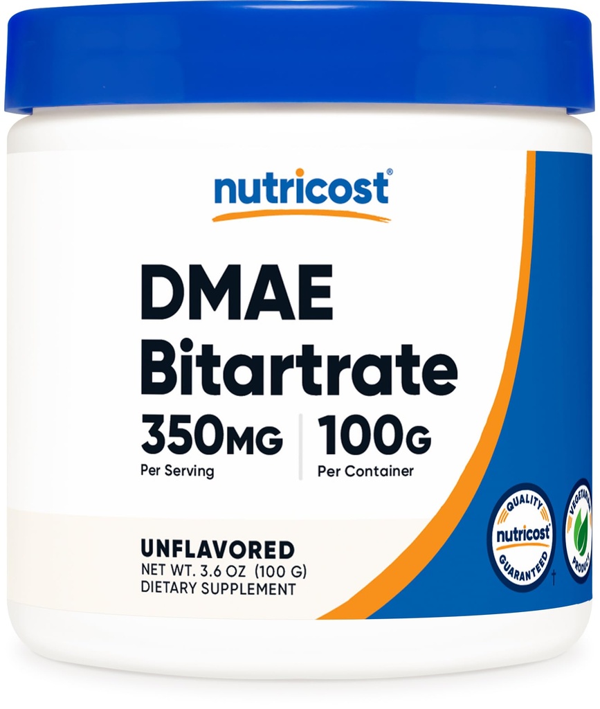 Nutricost Pure DMAE-Bitartrate pulber 100 Grams