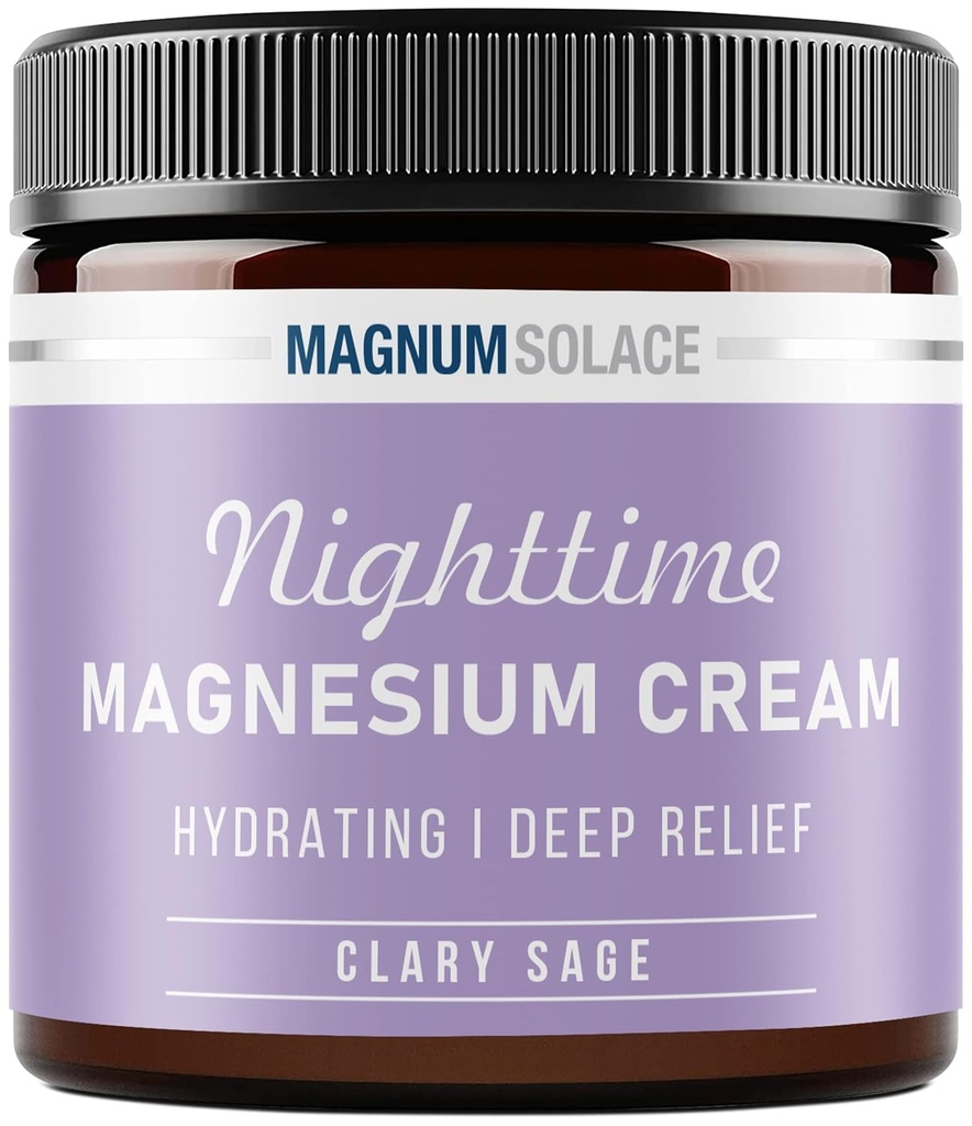 Magneesiumi asukoht - öine magneesiumkreem - rakendage jalgadele, kätele või rinnale - aktuaalne magneesiumkloriid - USA valmistatud ja ohutu lastele (Clary Sage)