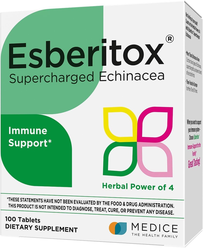 Ülelaaditud Echinacea - 100 tabletti - Immuunsüsteemi tugi Taimne täiendus Wild Indigo Juur & Purple Coeflower - kliiniliselt testitud - valmistatud Saksamaal