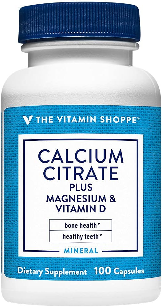 Kaltsiumtsitraat + magneesium ja D-vitamiin, multi-Mineraalne luu tervise lisand, D-vitamiin aitab imenduda, kaltsium 999mg, magneesium 567mg, D-vitamiin 612IU päevases annuses (100 kapslit) vitamiini Shoppe
