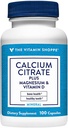 Kaltsiumtsitraat + magneesium ja D-vitamiin, multi-Mineraalne luu tervise lisand, D-vitamiin aitab imenduda, kaltsium 999mg, magneesium 567mg, D-vitamiin 612IU päevases annuses (100 kapslit) vitamiini Shoppe