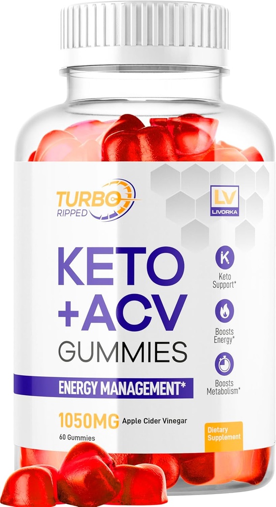 Turbo Ripped Keto Kaalulangus ACV Gummies, Turbo Ripped Keto ACV Gummies, Turbo Ripped Gummies, TurboRipped Keto ACV Apple Siider Äädikas Advanced Multivitamiini Tervislik s Gummys, 1 kuu
