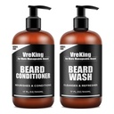 Meeste habemepesu ja habeme konditsioneerikomplekt meestele, näole ja habemele šampoon ja konditsioneer, mis on mõeldud meestele w / Biotini näo juuste kasvu valem Dandruff, kingitused meestele, 500 ml * 2