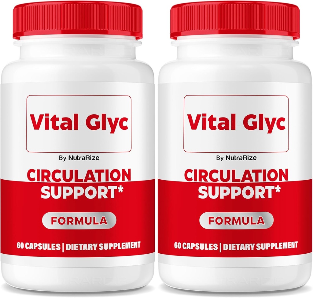 (2 Pack) Vital Glyc kapslid - Ametlik vereabi valem, Vital Glyc veresoonte puhastaja, Vital Glyc Glyco Optimizer pillid, toetab üldist tervist ja heaolu, Vital Glyc Pulber (120 kapslit)