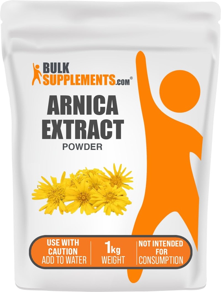 BulkSupplements.com Arnica ekstrakti pulber - taimsed toidulisandid, kuivatatud arnica lilledest, Servings varieerub kasutamise kohta, 1 kg (2,2 naela) (pakk 1)