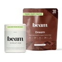 Beam Dream Sleep Powder & Kreatiin Bundle, kolmanda osapoole testitud looduslik uneabi ja taastamise lisa mikroniseeritud kreatiini monohüdraadiga, maitsestamata puhas kreatiini pulber lihaste tugevuseks, energia