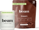 Beam Dream Sleep Powder & Kreatiin Bundle, kolmanda osapoole testitud looduslik uneabi ja taastamise lisa mikroniseeritud kreatiini monohüdraadiga, maitsestamata puhas kreatiini pulber lihaste tugevuseks, energia