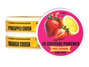 LyvWel 56mg Kofeiini energiakotid - roosa limonaad, ananassipuru, Mango Crush - puuviljane puhas energia ja fookuse suurendamine Guaranaga - 3-pakiline proovivõtja (48 kogu kotti)