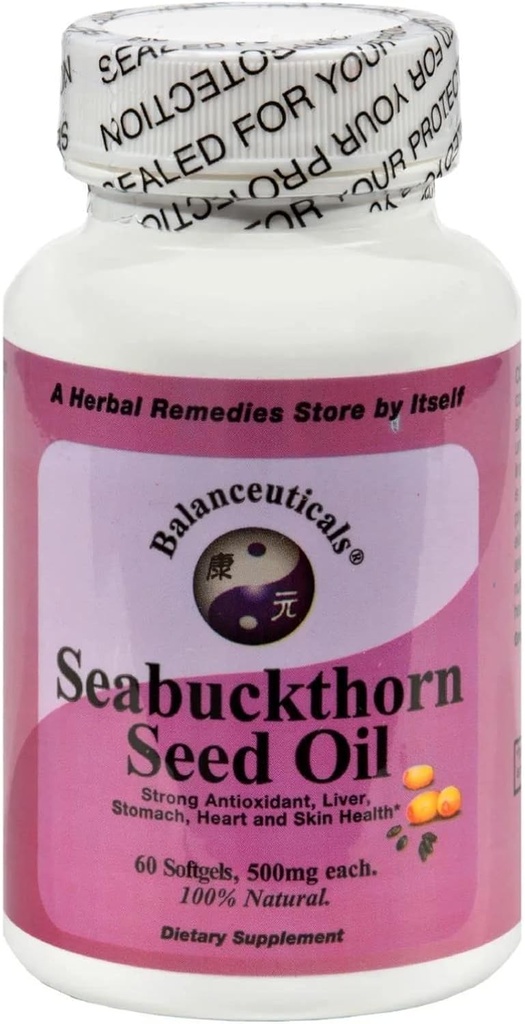 Seabuckthorn seemneõli, 500 mg toidulisand Softgels, 60-Count Bottle