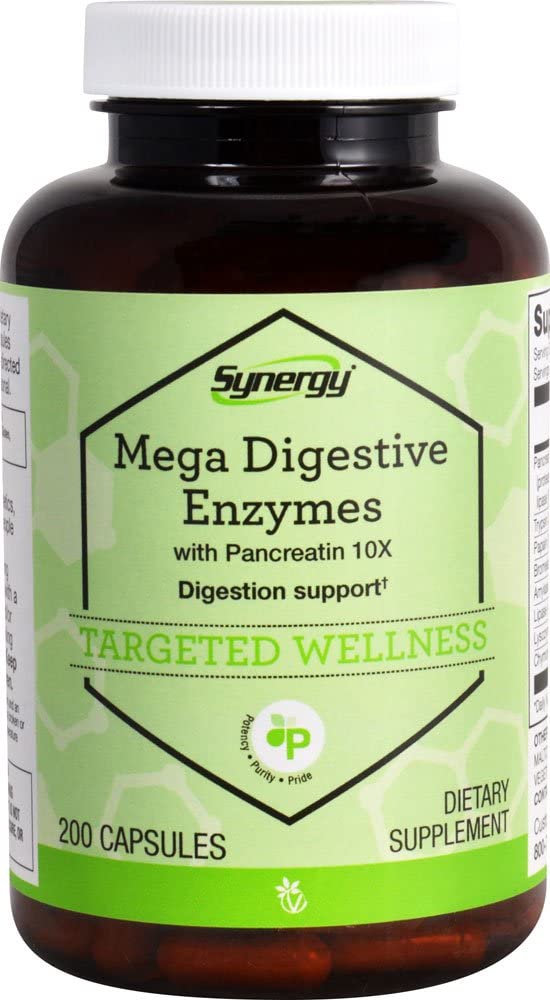 Vitacost Sünergia Mega seedeensüümid pankreatin 10X - 200 kapsliga