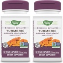 Nature's Way Turmeric Max Potency Premium Extract - Turmeric Supplement for Joint Support* - with Turmeric Extract - for Men & Women - Gluten Free - 60 Vegan Capsules (Pack of 2)