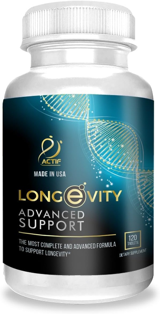 Actif Longevity Advanced Support 20 teguriga - mitte-GMO, 2 kuu pakkumine, valmistatud USA-s