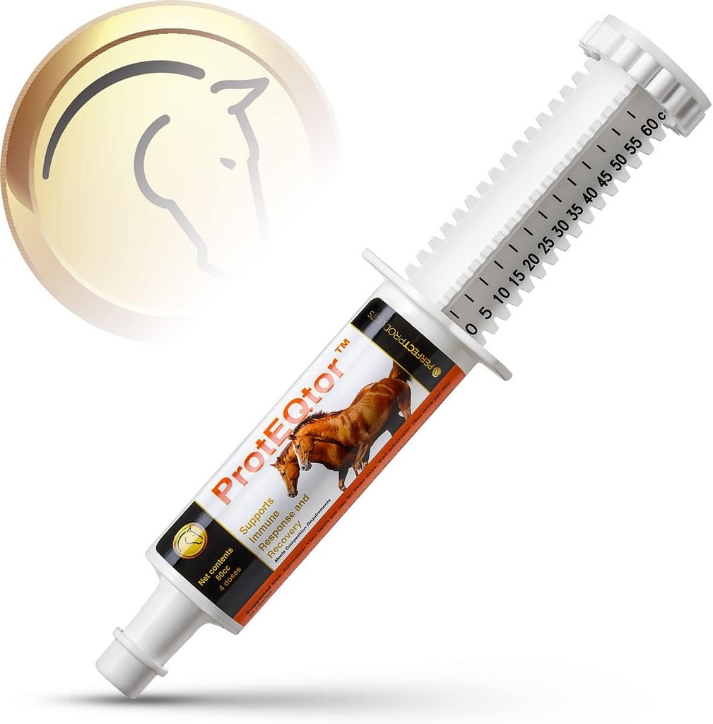 Perfektsed tooted ProtEQtor 4-annuseline hobune Immune Booster ja hobuste hooajaline allergia Pasta, 60cc