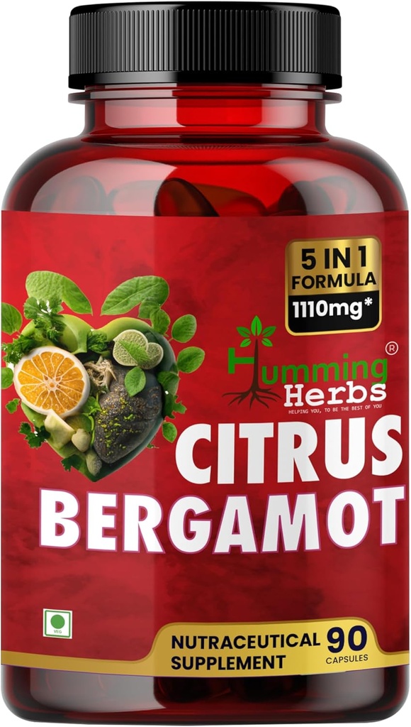 Humming maitsetaimed Bergamot Citrus 1110mg Black Choke Berry, Niacin, Olive Leaf & Black Pepper Extract 90 kapslit