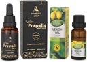 Orgaaniline Propolis ekstrakt 30 ml ja 100% looduslik puhas sidruni eeterlik õli 20 ml | Propolis Alkoholivaba, immuunsüsteemi tugi | DIY, küünalde valmistamine difuusorile