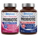 Probiootikum Bundle, 4-in-1 naiselik probiootikum (30ct) ja Probiootikumi kõrgeim taastamine (60ct), 2 pakendit, Jõhvika vaginaalne tugi, GI Tract Balance, Vegan, Non-Dairy
