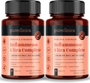 pureclinica põletik Ultra Complete (Resveratrol, Ingver, ALA, Spirulina, Curcumin - 5 toidulisandit ühes) 1305mg x 180 tabletti - 2 pudelit 90 tabletti - 6 kuud pakkumine!