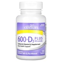 21st Century Calcium 600 Plus D Plus mineraalid Caplets, 120Count (27498)