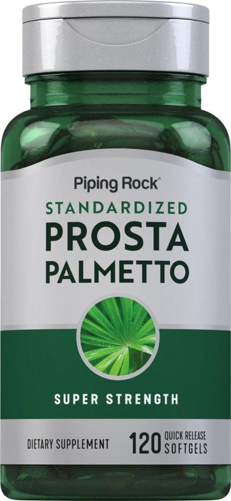 Piping Rock Saw Palmetto meestele ja naistele | 120 Softgels | Kompleks kõrvitsaseemneõli & Pygeum Extract | Extra Tugevus eesnäärme täiendada | Non-GMO, Gluteenivaba