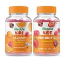 Elujõuline kaltsium D-vitamiini lastega + probiootilised 2 miljardit CFU lapsed, Gummies Bundle - suurepärane maitse, vitamiinilisand, Gluteenivaba, GMO-vaba, närimiskumm